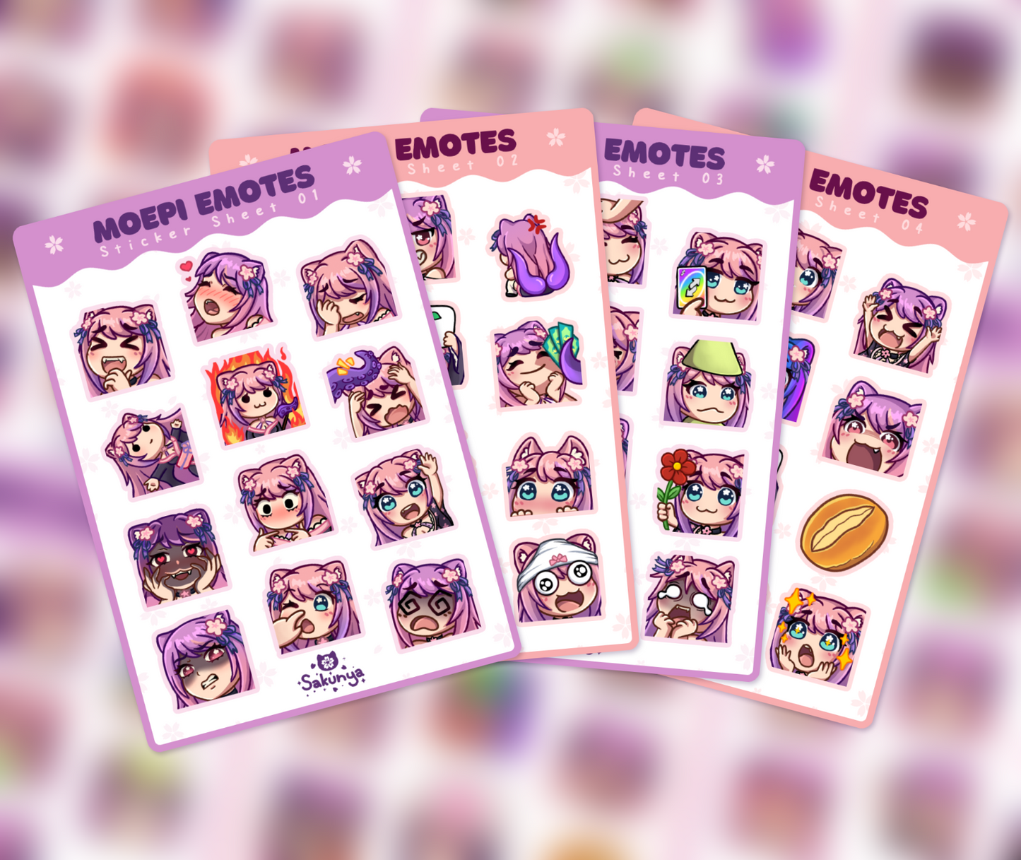 Moepi Emotes 03 - Papier Stickersheet