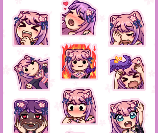 Moepi Emotes 01 - Papier Stickersheet
