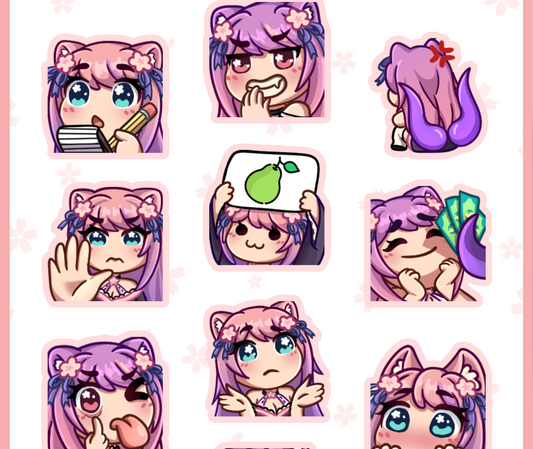 Moepi Emotes 02 - Papier Stickersheet