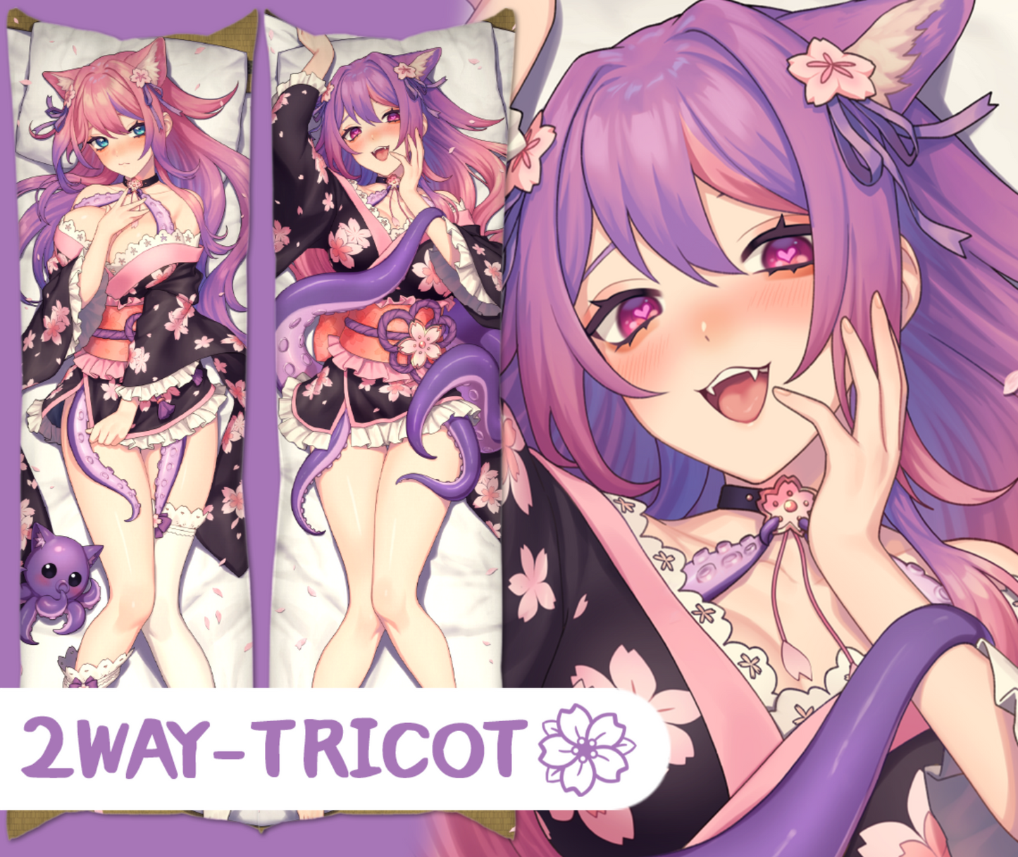 Moepi VTuber Dakimakura 2Way Tricot