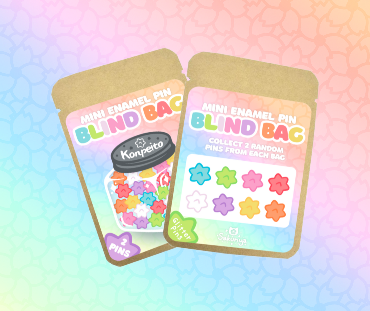 Konpeito Glitzer mini Enamel Pin + BLINDBAGS