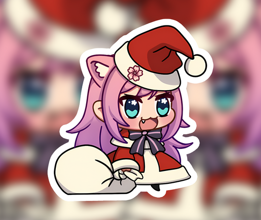 Padoru Glitzer Vinyl Sticker - wasserfest