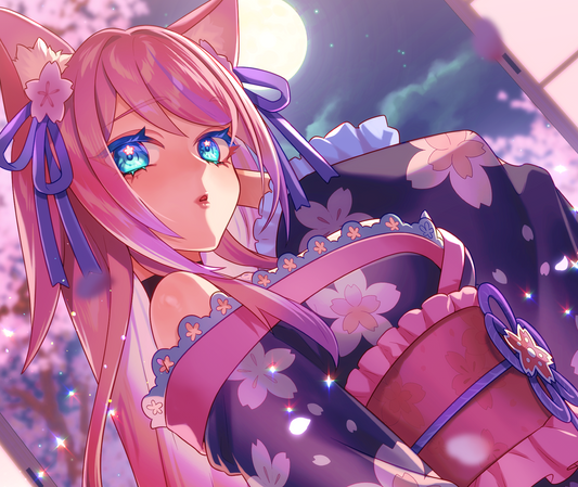 Moepi Midnight Moon Poster