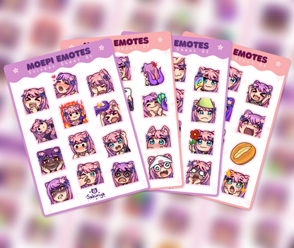 Moepi Emotes 03 - Papier Stickersheet