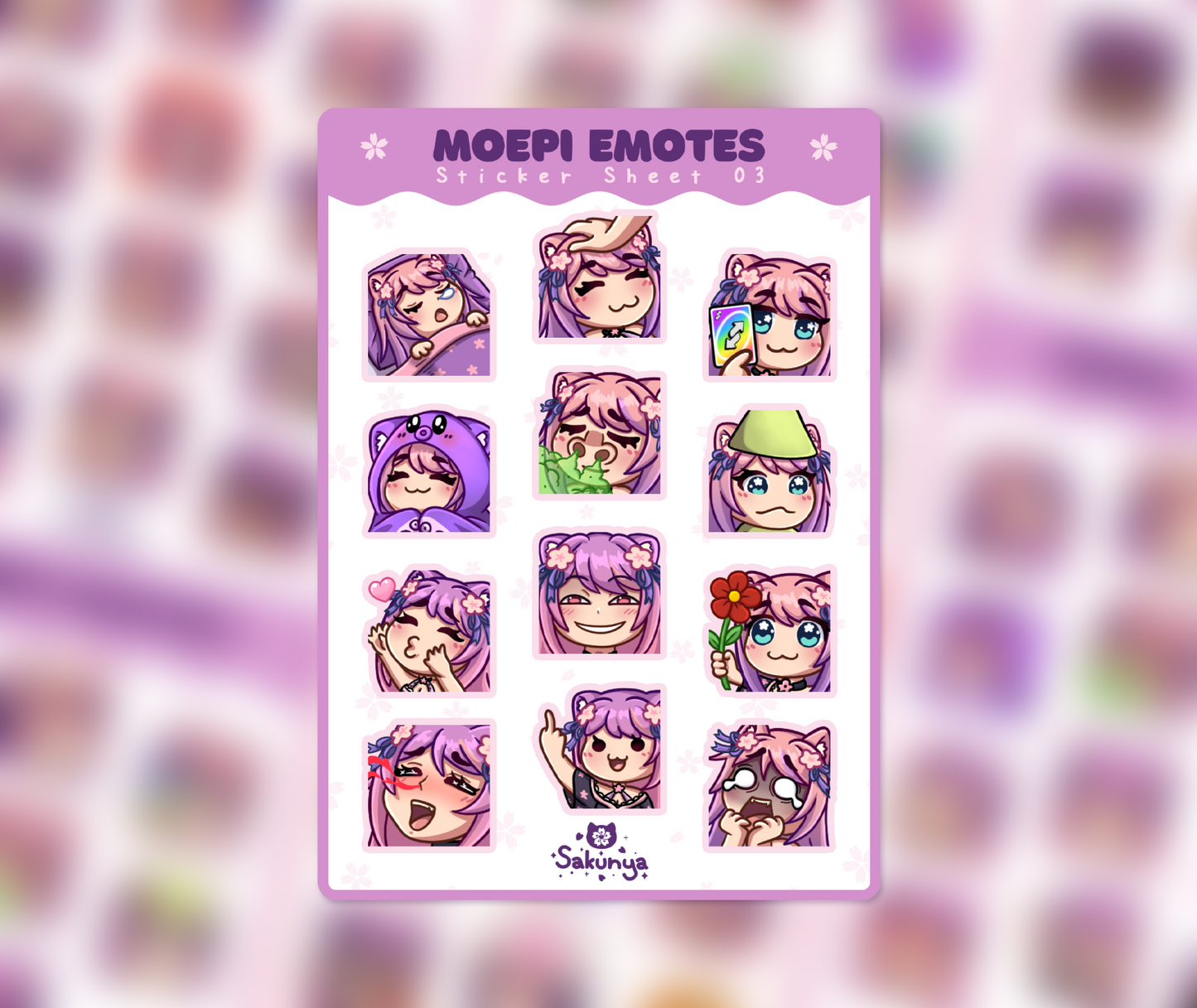 Moepi Emotes 03 - Papier Stickersheet