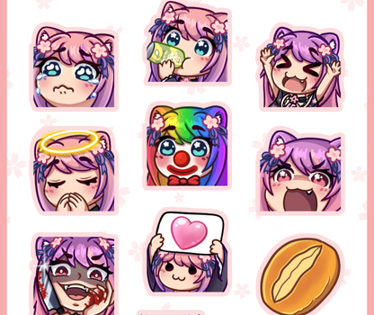 Moepi Emotes 04 - Papier Stickersheet