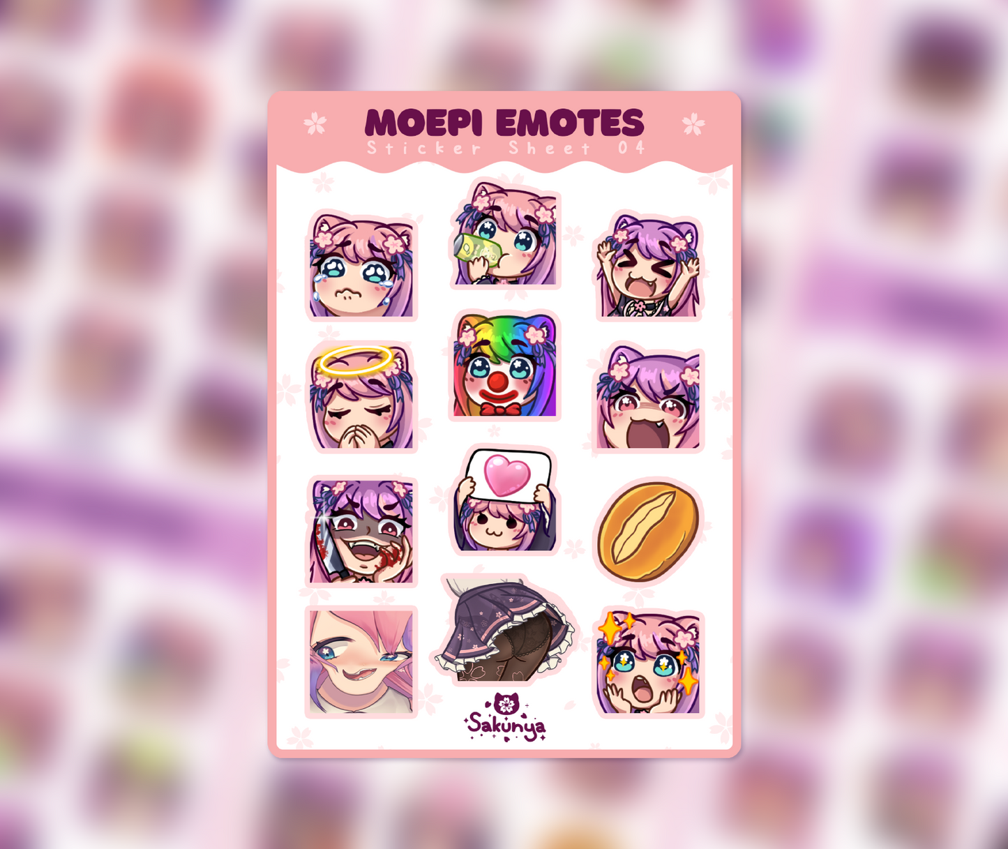 Moepi Emotes 04 - Papier Stickersheet