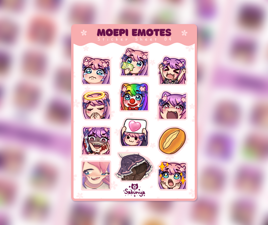 Moepi Emotes 04 - Papier Stickersheet