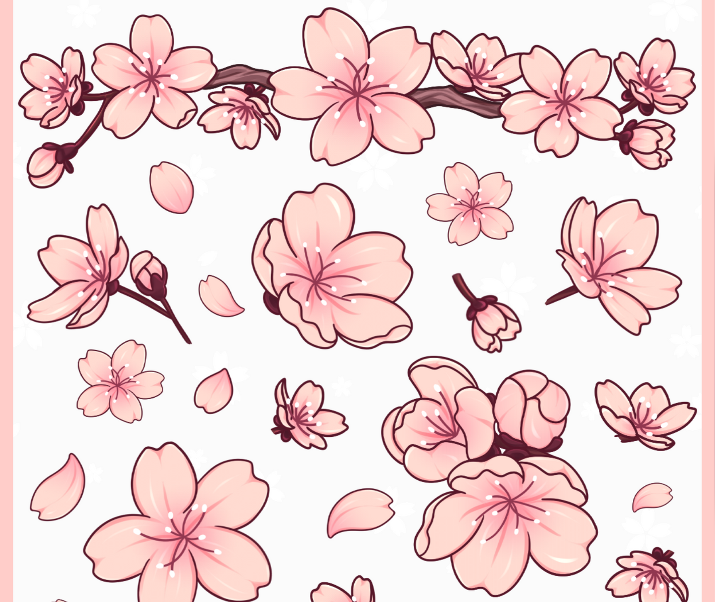 Sakura Flowers - Papier Stickersheet