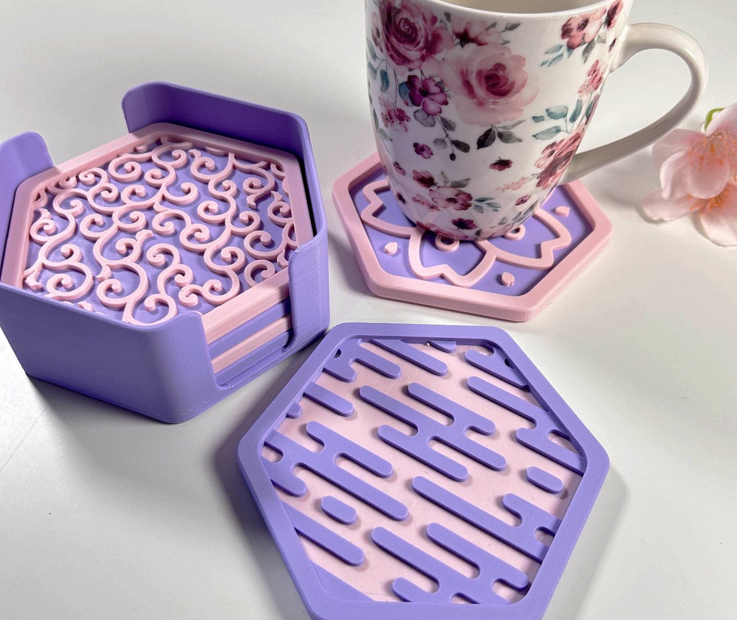 6er Untersetzer Set mit japanischen Mustern