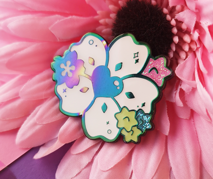 Rainbow Sakura Enamel Pin