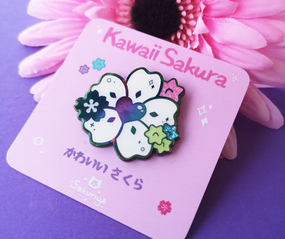 Rainbow Sakura Enamel Pin