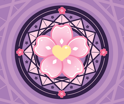 Sakura Magic Circle Deskmat | 90x40cm